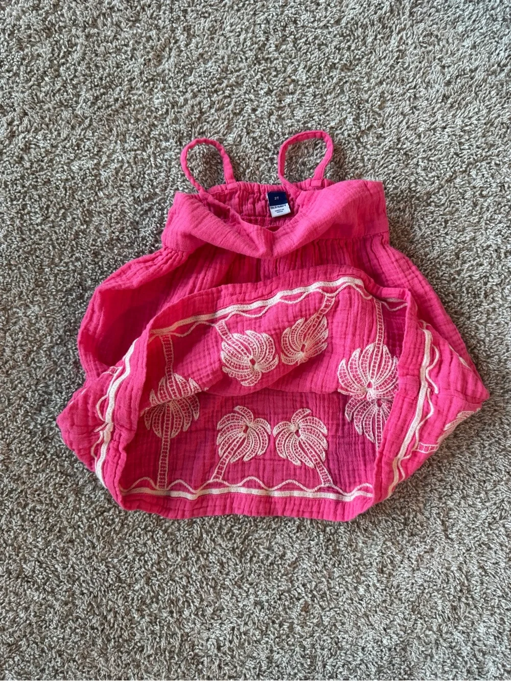 Old Navy Toddler Girls Summer Dress Bundle Palm Tree & Tie Dye Size 2T
